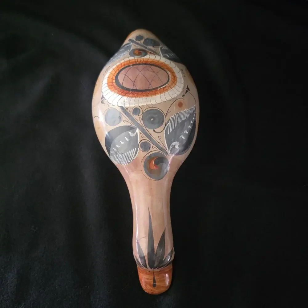 Vintage Southwestern Hand Painted Pottery Duck Sculpture